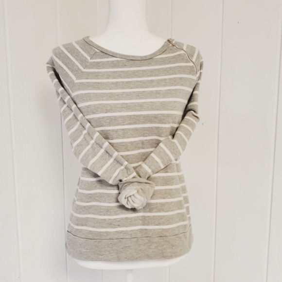 Liz Claiborne Tops - Liz Claiborne, gray, sweater, crewneck, zipper